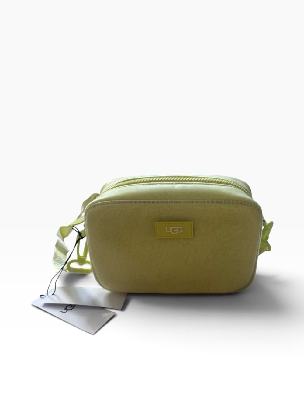 UGG Women's Janey II Clear Neon Green Crossbody Camera Bag